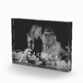 Modern Elegant Forever gepersonaliseerde bruiloft  Fotoblokken (Rechts)