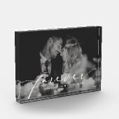 Modern Elegant Forever gepersonaliseerde bruiloft  Fotoblokken (Links)