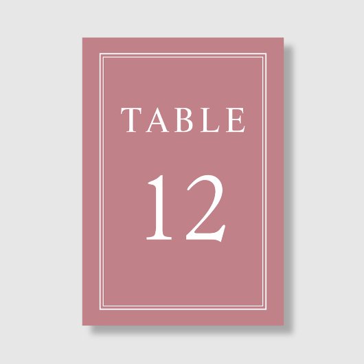 Modern Elegant Formal Dusty Roos Wedding Kaart