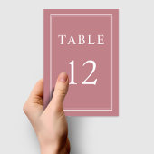 Modern Elegant Formal Dusty Roos Wedding Kaart