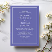 Modern Elegant Formal Paars Lavender Wedding Kaart