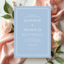 Modern Elegant Formal Powder Blue Wedding