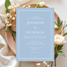 Modern Elegant Formal Powder Blue Wedding