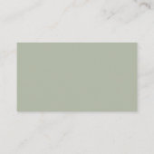Modern Elegant Formal Sage Green Wedding Registry Informatiekaartje (Achterkant)