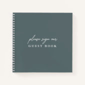 Modern Elegant Formal Wedding Guest Book Notitieboek (Voorkant)