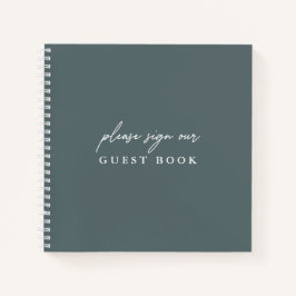 Modern Elegant Formal Wedding Guest Book Notitieboek