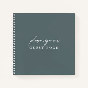 Modern Elegant Formal Wedding Guest Book Notitieboek