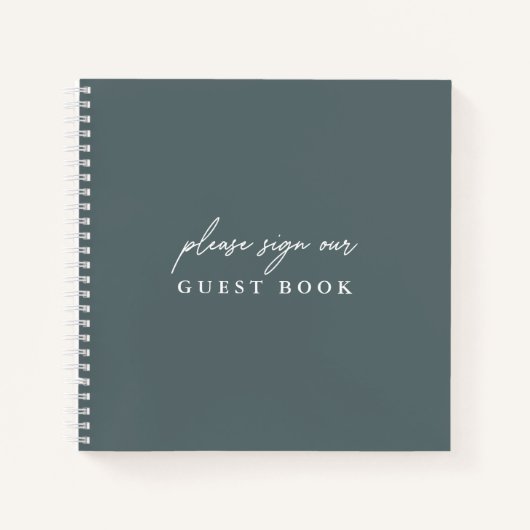 Modern Elegant Formal Wedding Guest Book Notitieboek (Voorkant)