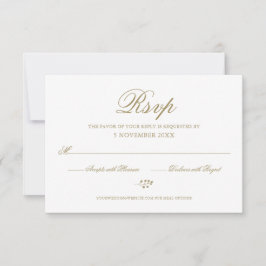 Modern Elegant Formal Winter Berry Script RSVP Kaartje