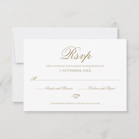 Modern Elegant Formal Winter Berry Script RSVP Kaartje (Voorkant)
