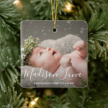Modern Elegant-fotobaby's eerste kerstdag