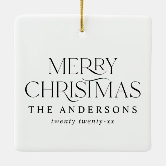 Modern Elegant  Fotokerst Keramisch Ornament (Achterkant)