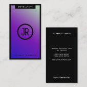 Modern elegant framed minimalisme violet visitekaartje (Voorkant / Achterkant)