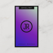Modern elegant framed minimalisme violet visitekaartje (Voorkant)