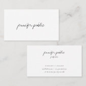 Modern Elegant FreeHand Script Professional Eenvou Visitekaartje (Voorkant / Achterkant)