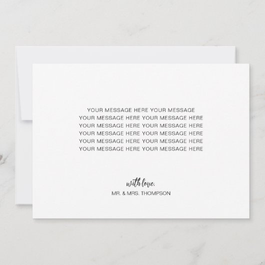 Modern Elegant Full Photo Script Wedding Bedankkaart (Achterkant)