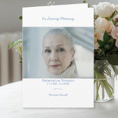 Modern Elegant Funeral Program With Photo Programma