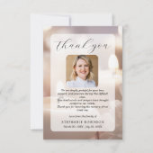 Modern Elegant Funeral Sympathy Memorial Photo Bedankkaart (Voorkant)