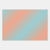 Modern Elegant Funky Ombre Pastel Pink Blue Green Inpakpapier Vel (Voorkant)