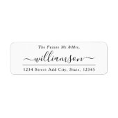 Modern Elegant Future Mr en Mrs Wedding Address Etiket (Voorkant)