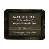 Modern elegant galaxy Chic Simple Save the Date Magneet (Horizontaal)