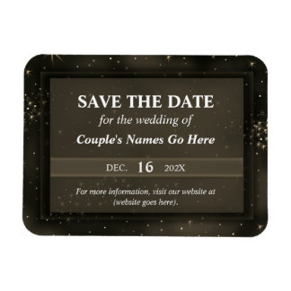Modern elegant galaxy Chic Simple Save the Date Magneet