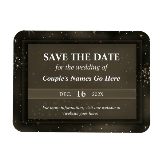 Modern elegant galaxy Chic Simple Save the Date Magneet (Horizontaal)