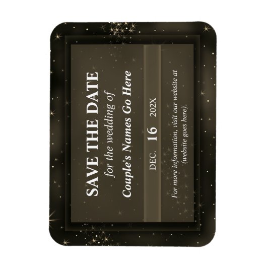 Modern elegant galaxy Chic Simple Save the Date Magneet (Verticaal)