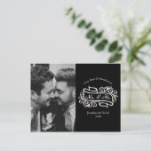 Modern Elegant Gay Pas getrouwd kerstfoto Briefkaart (Staand voorkant)