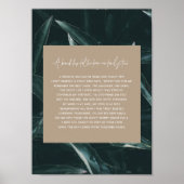 Modern elegant gedicht over rouw poster (Voorkant)