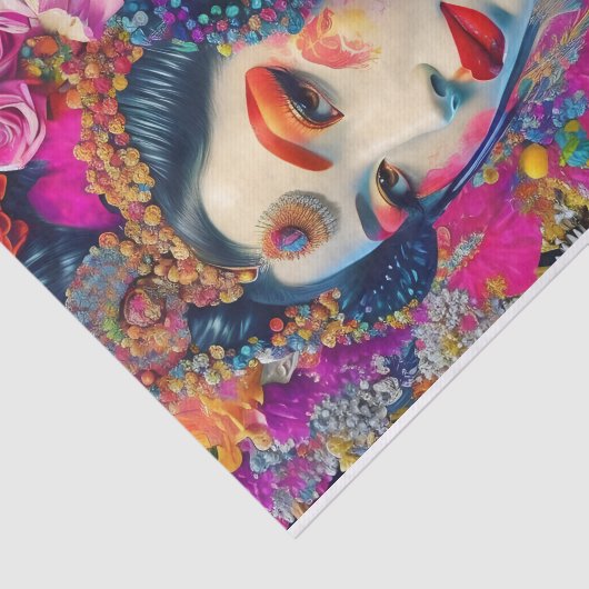 Modern Elegant Geisha Decoupage Tissue Papier (Detail)