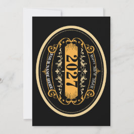 Modern & Elegant Gelukkig Nieuwjaar 2027 Feestdagenkaart