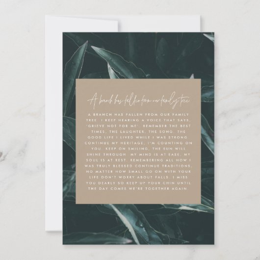 Modern elegant geneigd tot herinnering (Voorkant)