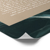 Modern elegant geneigd tot herinnering poster (Hoek)