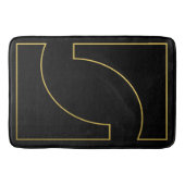 Modern Elegant Geometrisch Faux Gold-ontwerp Badmat (Voorkant)