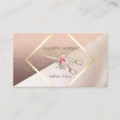 Modern Elegant, Geometrisch, Frame, Confetti, Scha Visitekaartje (Voorkant)