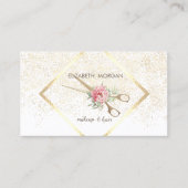 Modern Elegant, Geometrisch, Frame, Confetti, Scha Visitekaartje (Voorkant)