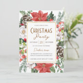 Modern Elegant Geometrisch Goud Kerstfeest Kaart (Staand voorkant)