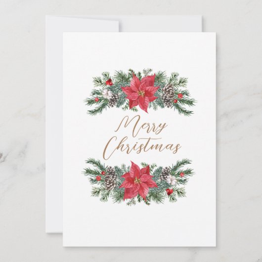 Modern Elegant Geometrisch Goud Kerstfeest Kaart (Achterkant)