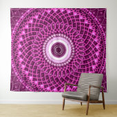 Modern Elegant Geometrisch stijlvol spiritueel blo Wandkleed (In Situ (horizontaal))