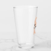 Modern Elegant Gepersonaliseerd Roze Monogram Init Glas (Rechts)