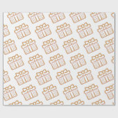 Modern Elegant geschenk boog patroon Cadeaupapier (Vlak)