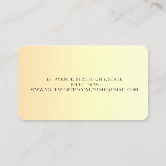 Modern Elegant Gestreept Zwart, Goud, Lotus Visitekaartje (Achterkant)