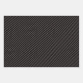 Modern Elegant Gestreept Zwart Inpakpapier Vel (Voorkant 3)