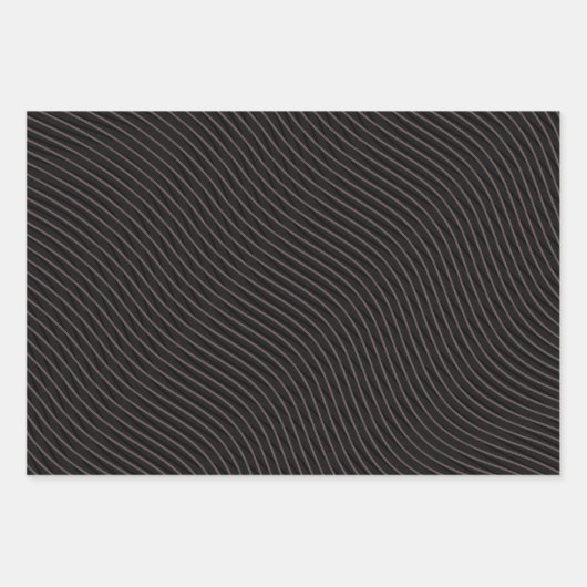Modern Elegant Gestreept Zwart Inpakpapier Vel (Voorkant)