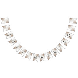 Modern Elegant Gewoon Getrouwd Passen getrouwd Vlaggetjes