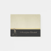 Modern Elegant Girly, Black, Cream, Cat Post-it® Notes (Voorkant)