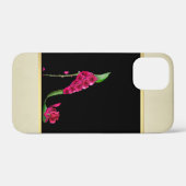 Modern Elegant Girly, Black, Cream, Flower Hiel Case-Mate iPhone Case (Achterkant (horizontaal))