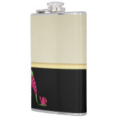 Modern Elegant Girly, Black, Cream, Flower Hiel Heupfles (Links)