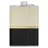 Modern Elegant Girly, Black, Cream, Flower Hiel Heupfles (Achterkant)